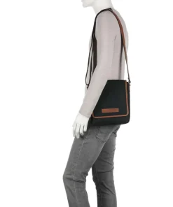 Lismore Umhängetasche Canvas schwarz