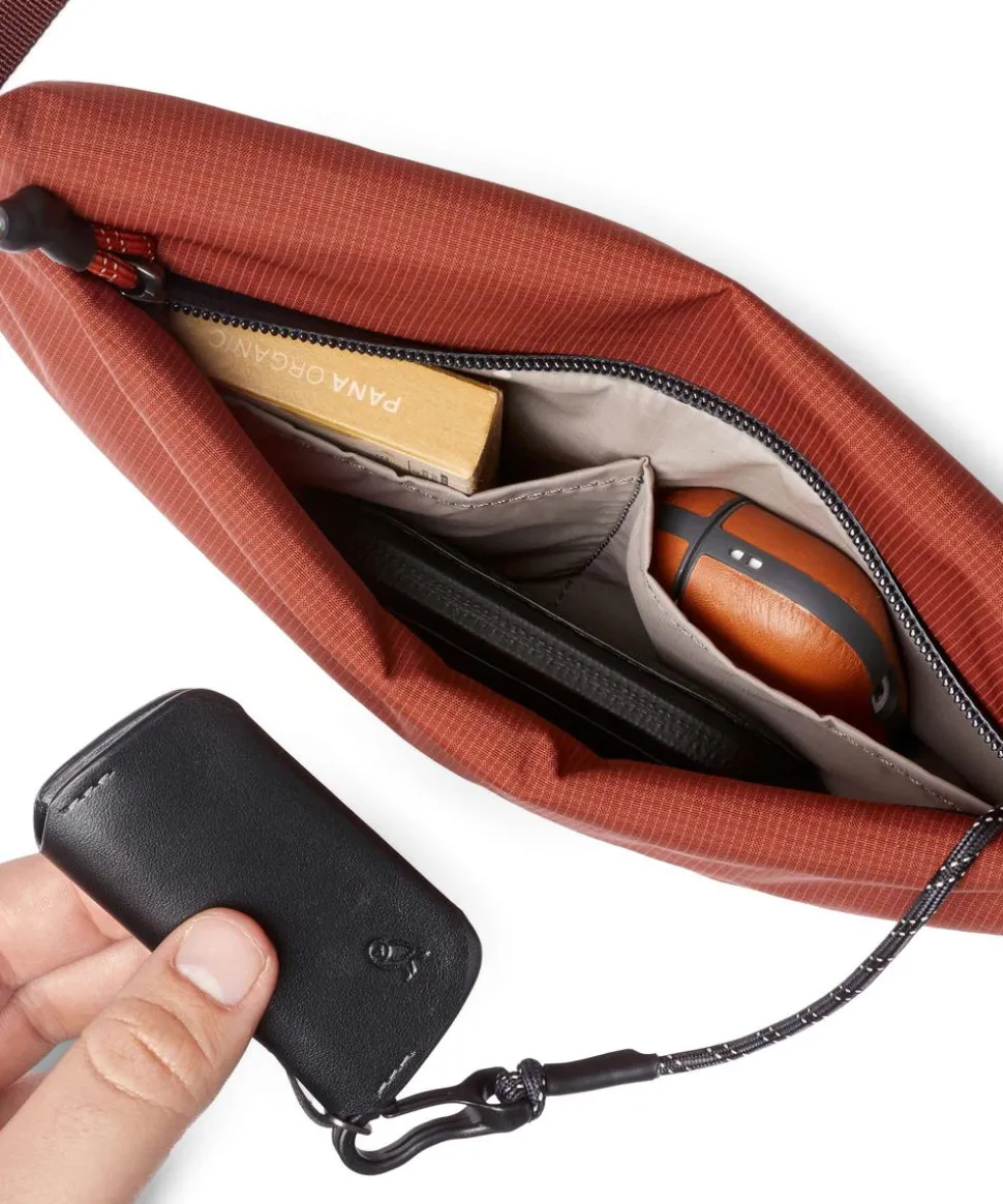 Lite Umhängetasche recyceltes Nylon bernstein