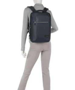 Litepoint Laptop-Rucksack 14″ recyceltes Polyester dunkelblau