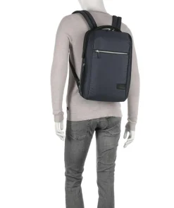 Litepoint Laptop-Rucksack 14″ recyceltes Polyester dunkelblau