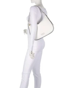 Liv Large Beuteltasche genarbtes Rindsleder weiß