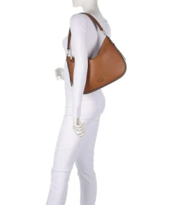 Liv Large Beuteltasche genarbtes Rindsleder braun