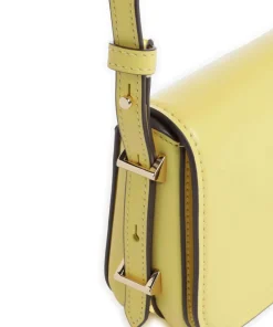 Liv Schultertasche fein genarbtes Rindsleder gelb