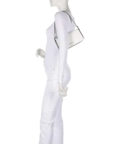 Liv Schultertasche fein genarbtes Rindsleder weiß