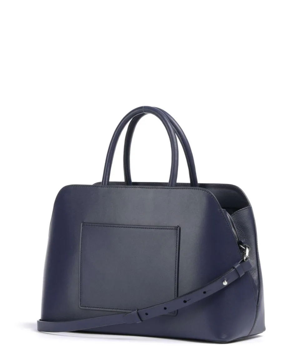 Liverpool Street Handtasche fein genarbtes Rindsleder dunkelblau