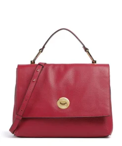 Liya Handtasche genarbtes Leder rot