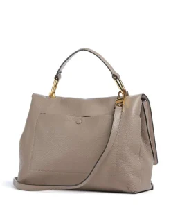 Liya Handtasche genarbtes Leder taupe