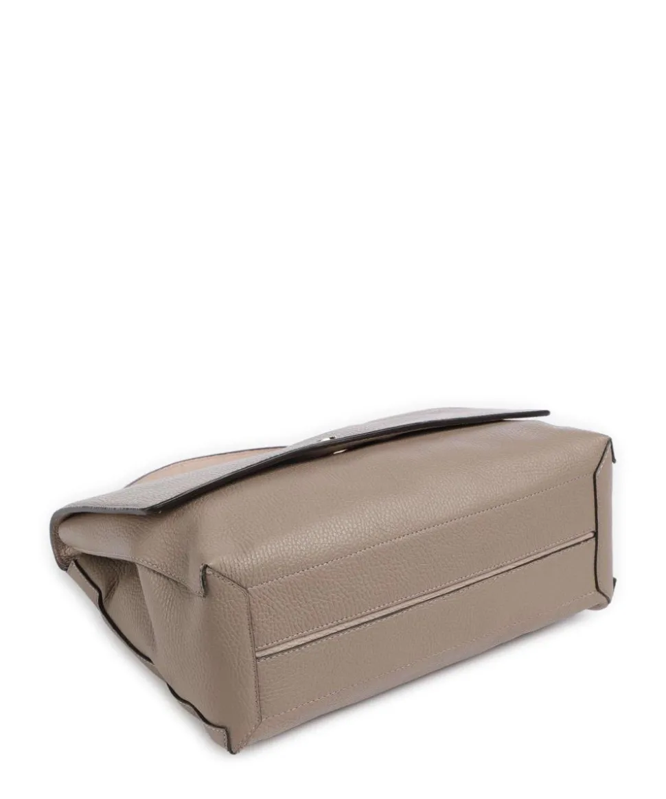 Liya Handtasche genarbtes Leder taupe