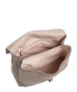 Liya Handtasche genarbtes Leder taupe