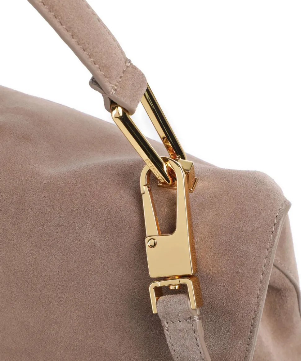 Liya Suede Handtasche aufgerautes Leder taupe