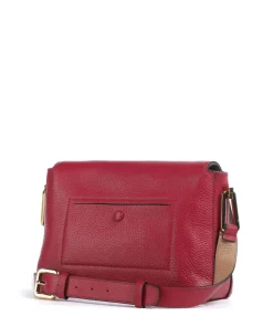 Liya Umhängetasche genarbtes Leder rot