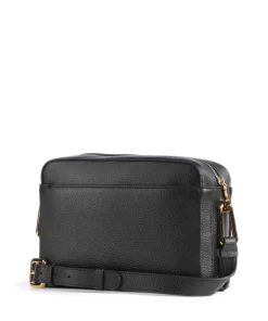 Liya Umhängetasche genarbtes Leder schwarz