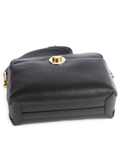 Liya Umhängetasche genarbtes Leder schwarz