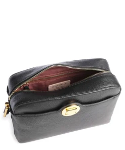 Liya Umhängetasche genarbtes Leder schwarz