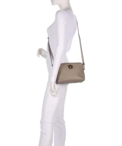 Liya Umhängetasche genarbtes Leder taupe