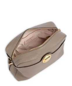 Liya Umhängetasche genarbtes Leder taupe