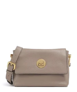 Liya Umhängetasche genarbtes Leder taupe