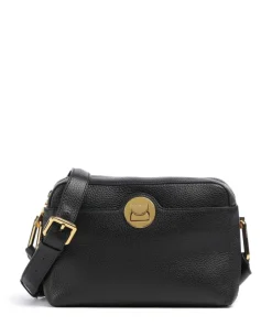 Liya Umhängetasche genarbtes Leder schwarz