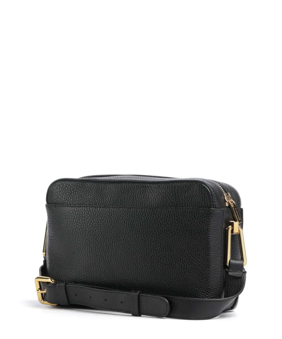 Liya Umhängetasche genarbtes Leder schwarz