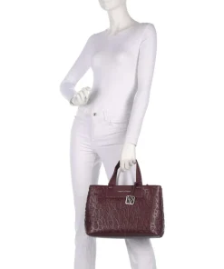 Liz M Handtasche Lederimitat brombeer