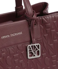 Liz M Handtasche Lederimitat brombeer