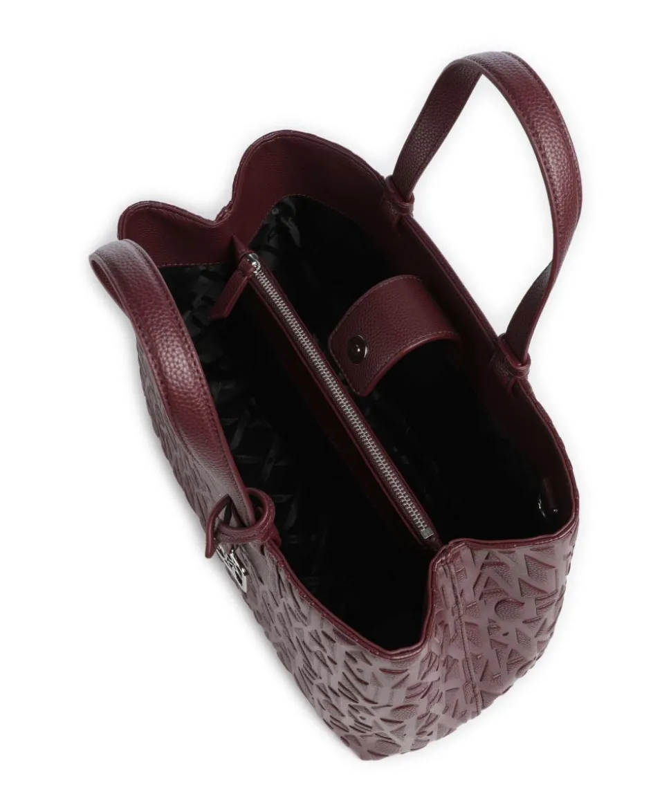 Liz M Handtasche Lederimitat brombeer