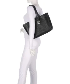 Liz M Shopper Lederimitat schwarz