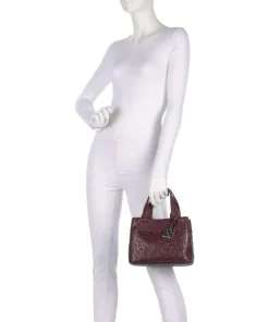 Liz Monogram S Handtasche Lederimitat wein