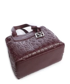 Liz Monogram S Handtasche Lederimitat wein