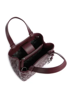 Liz Monogram S Handtasche Lederimitat wein