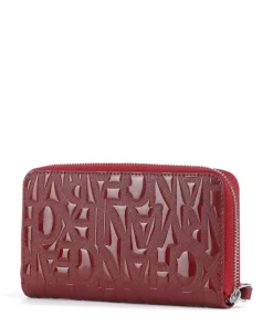 Liz Patent Geldbörse Lederimitat dunkelrot