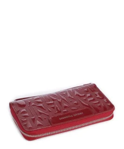 Liz Patent Geldbörse Lederimitat dunkelrot