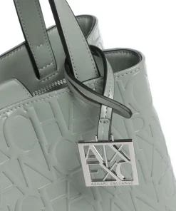 Liz S Handtasche Lederimitat graugrün