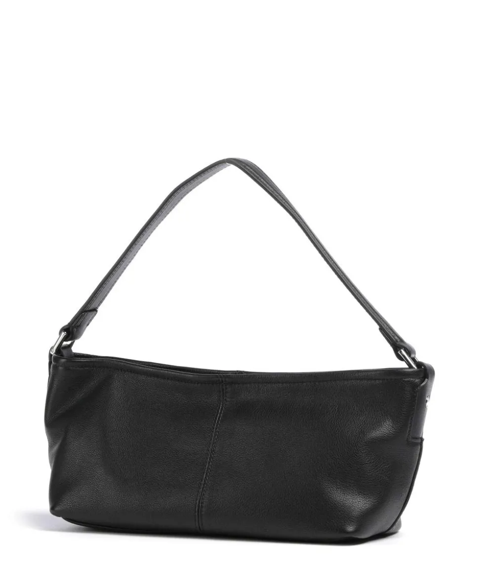 LK 204 3D Leather S Schultertasche fein genarbtes Rindsleder schwarz