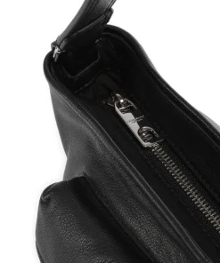 LK 204 3D Leather S Schultertasche fein genarbtes Rindsleder schwarz