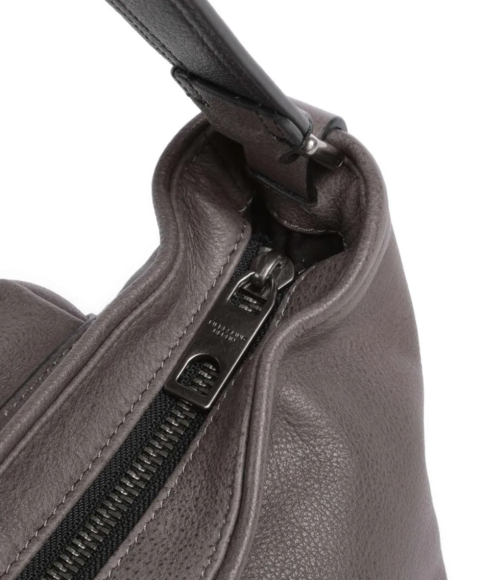 LK 204 3D Leather S Schultertasche fein genarbtes Rindsleder taupe