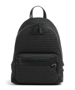 Logo Jacquard Rucksack Baumwolle schwarz