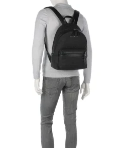 Logo Jacquard Rucksack Baumwolle schwarz
