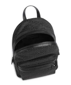 Logo Jacquard Rucksack Baumwolle schwarz