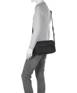 Logo Jacquard Umhängetasche Canvas schwarz