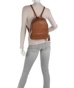 Logo Rucksack Lederimitat tan