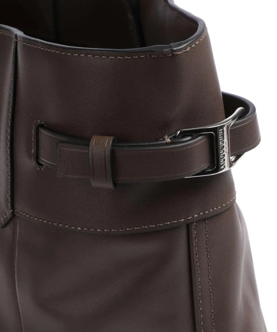 Lora Calf Optic L Shopper fein genarbtes Kalbsleder dunkelbraun