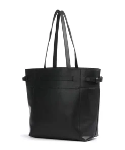 Lora Calf Optic L Shopper fein genarbtes Kalbsleder schwarz