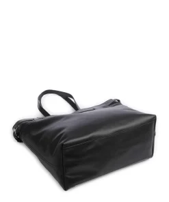 Lora Calf Optic L Shopper fein genarbtes Kalbsleder schwarz