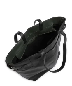 Lora Calf Optic L Shopper fein genarbtes Kalbsleder schwarz