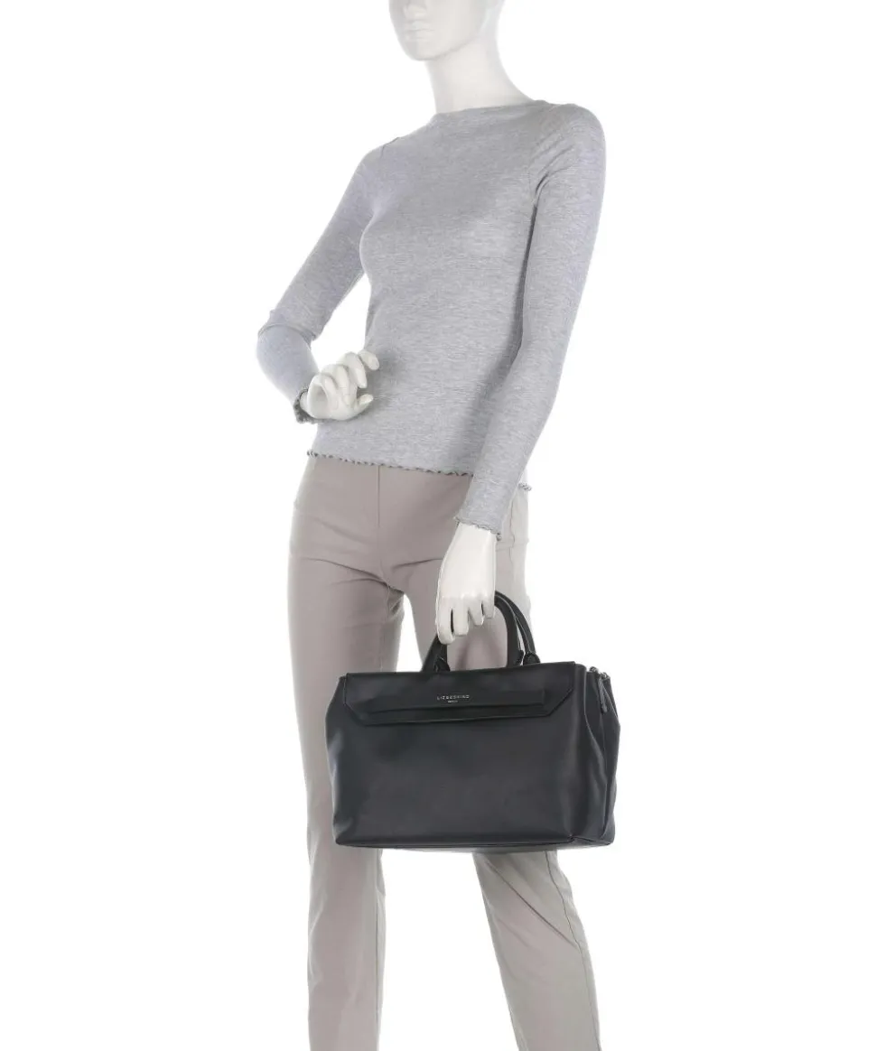 Lora Calf Optic M Handtasche fein genarbtes Kalbsleder schwarz