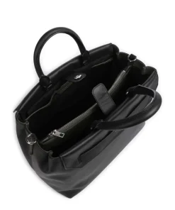 Lora Calf Optic M Handtasche fein genarbtes Kalbsleder schwarz