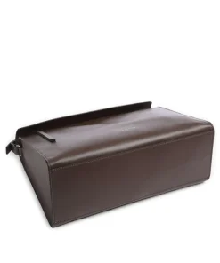 Lora Calf Optic M Umhängetasche fein genarbtes Kalbsleder dunkelbraun