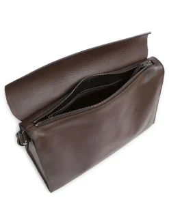 Lora Calf Optic M Umhängetasche fein genarbtes Kalbsleder dunkelbraun