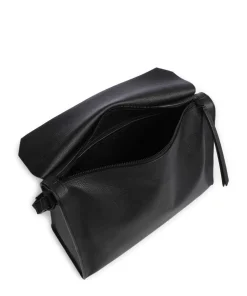 Lora Small Pebble M Schultertasche genarbtes Rindsleder schwarz